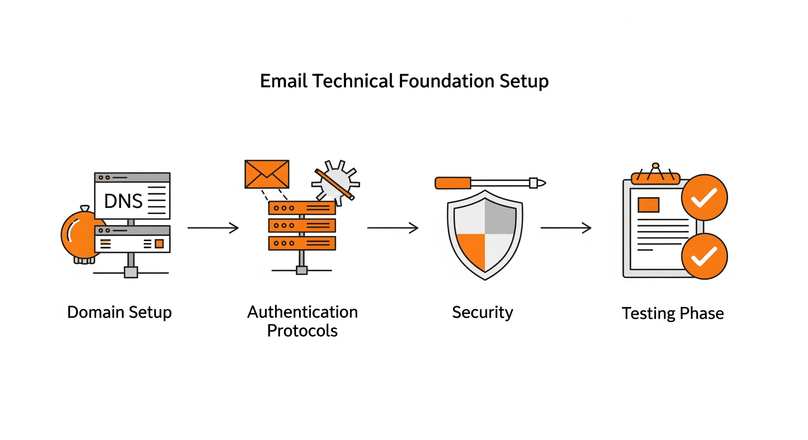 An illustration of the email setup process